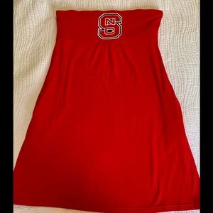NC STATE UNIVERSITY STRAPLESS DRESS!